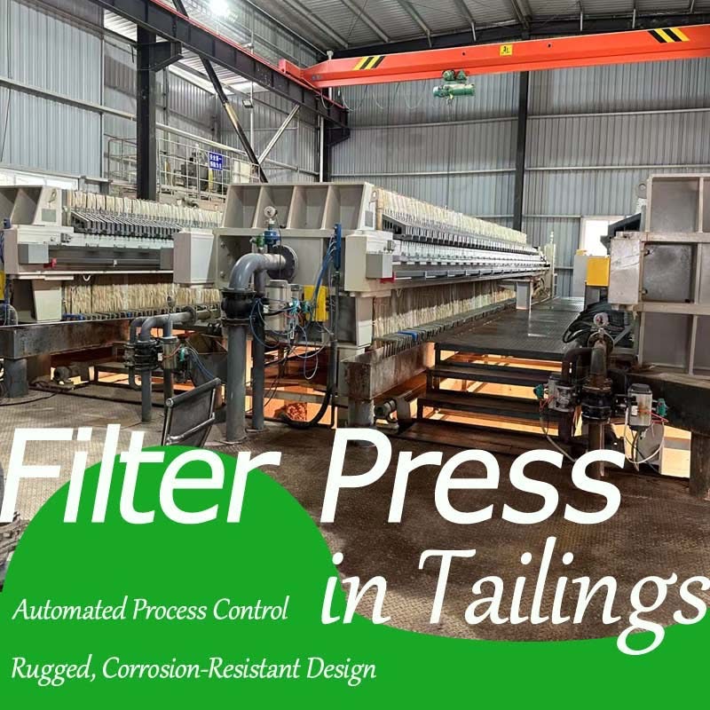Filter press operation in mining